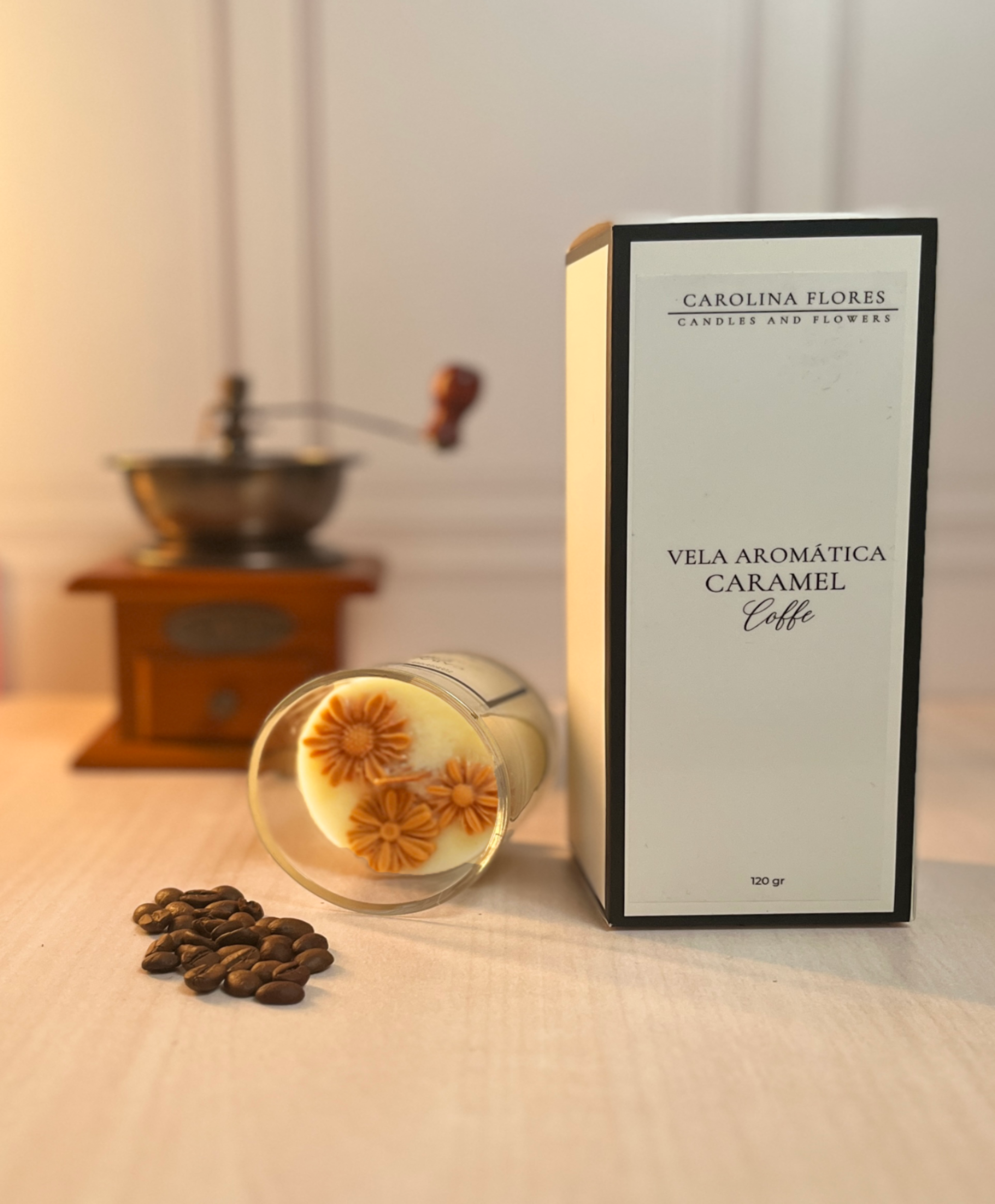 Vela Aromática Fragancia Caramel Coffe